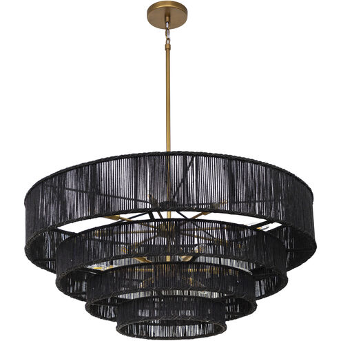 Lumina LED Black Jute Chandelier Ceiling Light